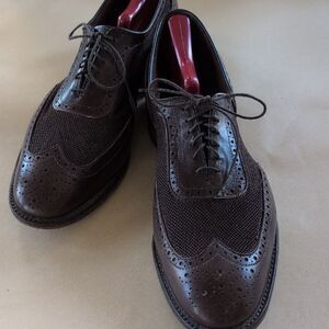 Allen Edmonds Strawful Brown Summer Brogue Oxfords 9